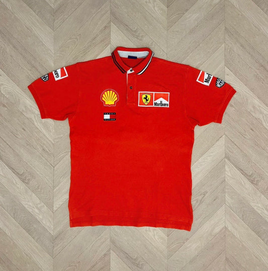 Vintage Ferrari "Marlboro Era" Racing Polo – Retro Speed Edition
