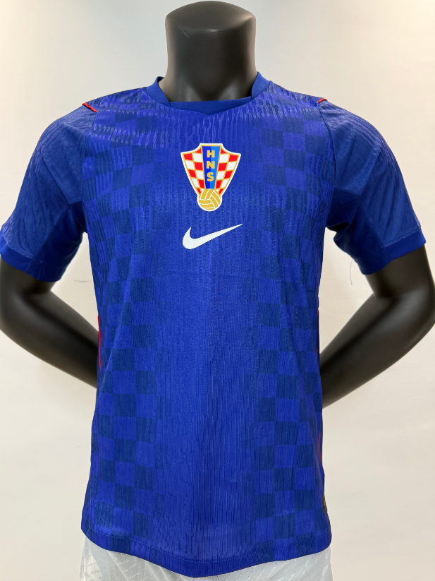 Croatia 2024 Away Jersey - Checkered Blue