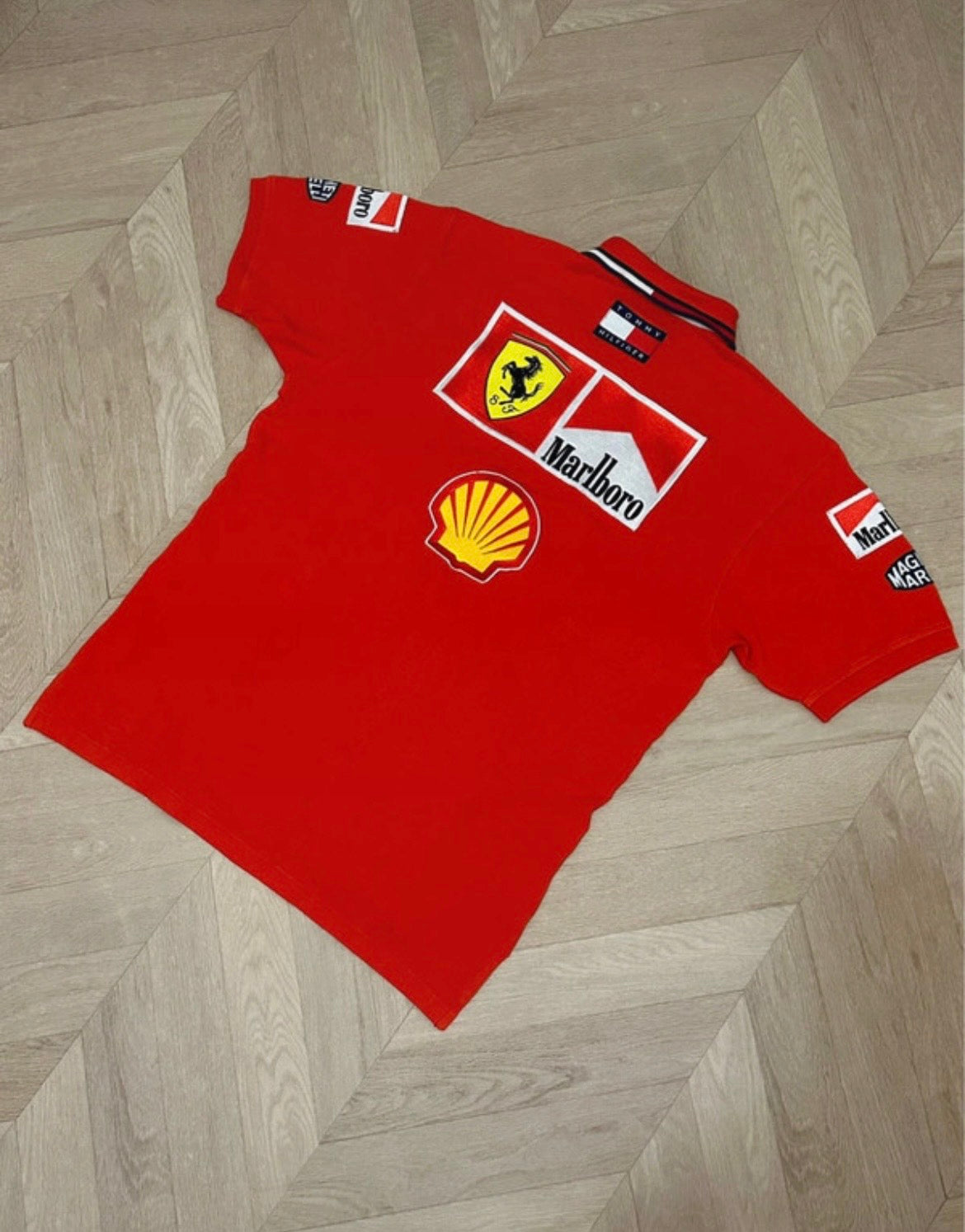 Vintage Ferrari "Marlboro Era" Racing Polo – Retro Speed Edition