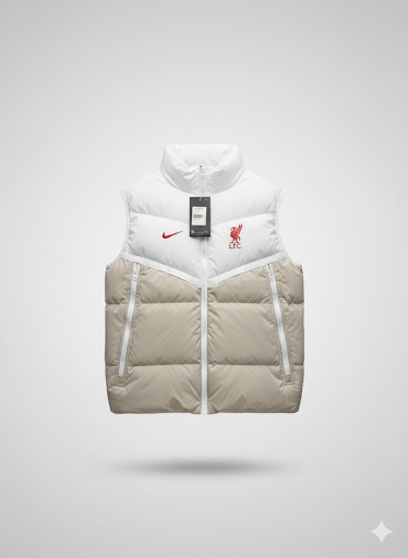 Liverpool FC White Shield Vest – Winter Frost Edition