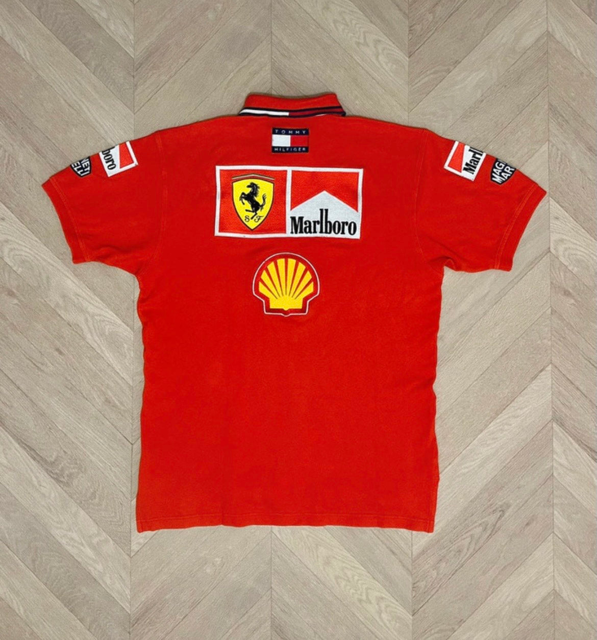 Vintage Ferrari "Marlboro Era" Racing Polo – Retro Speed Edition